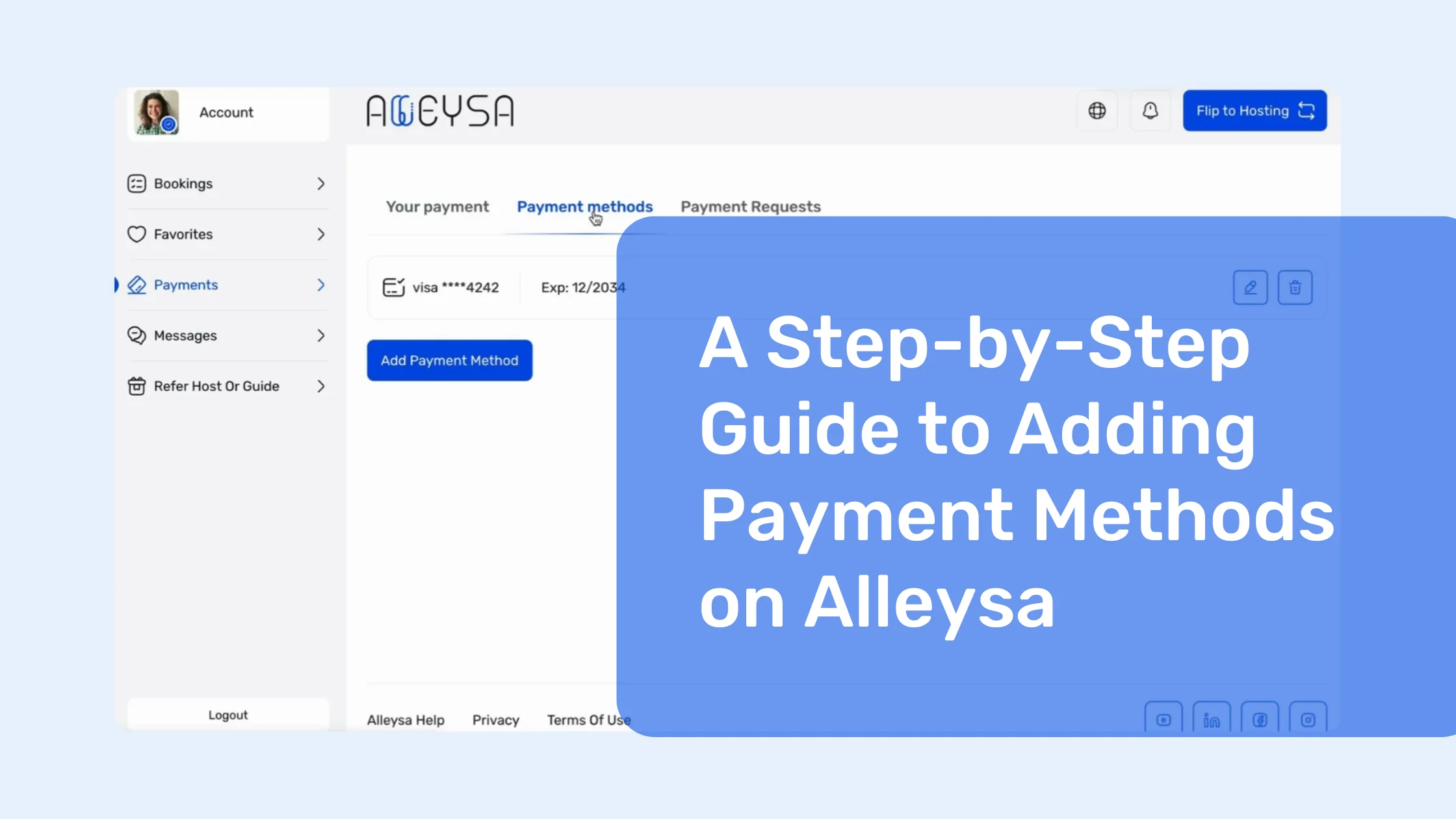 A Step-by-Step Guide to Adding Payment Methods on Alleysa